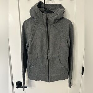lululemon Charcoal Gray Full-Zip Scuba Hoodie